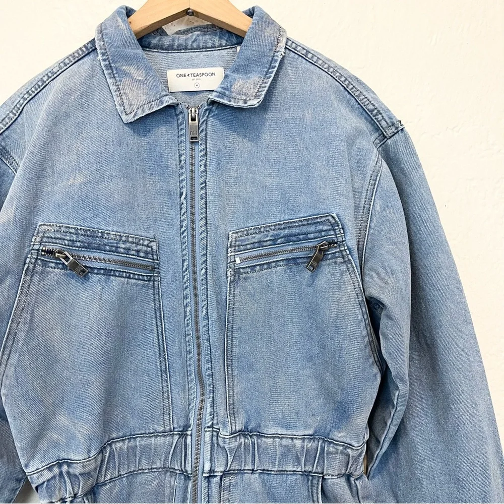 One Teaspoon Revolve Dress Mini Denim Medium M Olivia